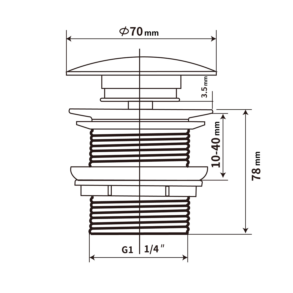 Meuble simple vasque 80cm Gaia Bois et Noir - Vasque Noir - vue 11