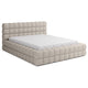 Lit coffre 160x200 sommier inclus Cloud tissu bouclette Beige