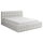 Lit coffre 160x200 sommier inclus Cloud tissu bouclette Blanc
