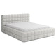 Lit coffre 160x200 sommier inclus Cloud tissu bouclette Blanc