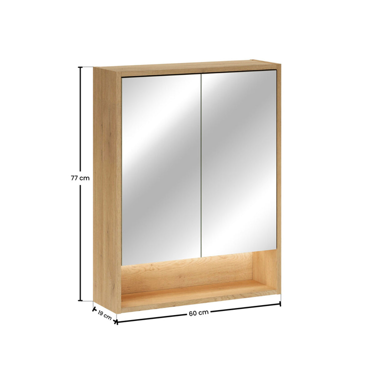 Ensemble meuble sous-vasque 120cm colonne et armoires miroir Edmé Bois - vue 12