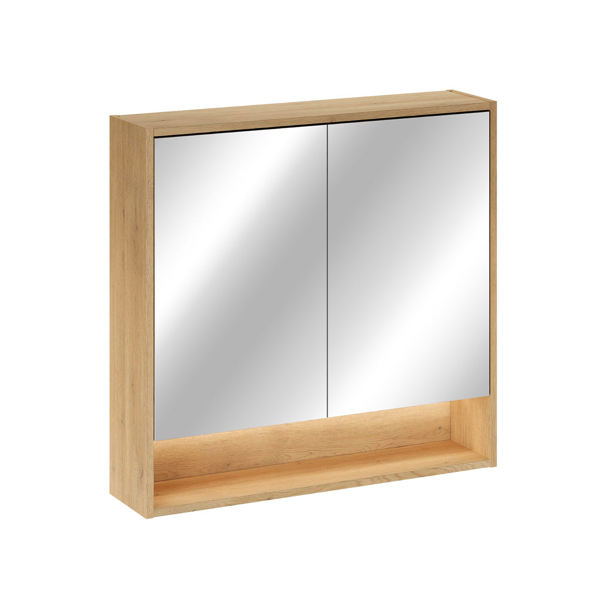 Miroir armoire murale 2 portes 80cm Edmé Bois