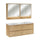 Ensemble meuble double vasque encastrée 120cm et armoires miroir Edmé Bois