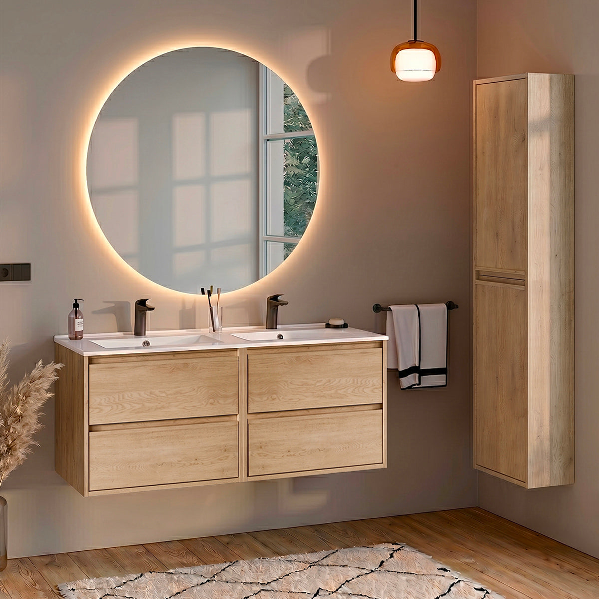 Meuble sous-vasque 120cm Edmé Bois - vue 4