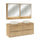 Ensemble meuble double vasque 120cm et armoires miroir Edmé Bois