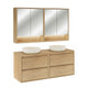 Ensemble meuble double vasque 120cm et armoires miroir Edmé Bois
