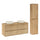 Ensemble meuble double vasque 120cm et colonne Edmé Bois