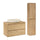 Ensemble meuble simple vasque 80cm et colonne Edmé Bois