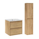 Ensemble meuble simple vasque encastrée 50cm et colonne Edmé Bois