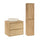 Ensemble meuble simple vasque 60cm et colonne Edmé Bois