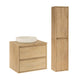 Ensemble meuble simple vasque 60cm et colonne Edmé Bois