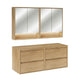 Ensemble meuble sous-vasque 120cm et armoires miroir Edmé Bois