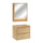 Ensemble meuble sous-vasque 60cm et armoire miroir Edmé Bois