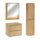 Ensemble meuble sous-vasque 60cm colonne et armoire miroir Edmé Bois