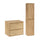 Ensemble meuble sous-vasque 60cm et colonne Edmé Bois