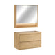 Ensemble meuble sous-vasque 80cm et armoire miroir Edmé Bois