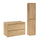Ensemble meuble sous-vasque 80cm et colonne Edmé Bois