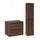 Ensemble meuble sous-vasque 60cm et colonne Edmé Bois foncé