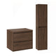Ensemble meuble sous-vasque 60cm et colonne Edmé Bois foncé