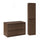 Ensemble meuble sous-vasque 80cm et colonne Edmé Bois foncé