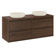 Meuble double vasque 120cm Edmé Bois foncé