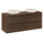 Meuble double vasque 120cm Edmé Bois foncé