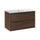 Meuble simple vasque encastrée 80cm Edmé Bois foncé