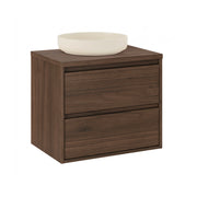 Meuble simple vasque 60cm Edmé Bois foncé