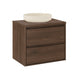 Meuble simple vasque 60cm Edmé Bois foncé