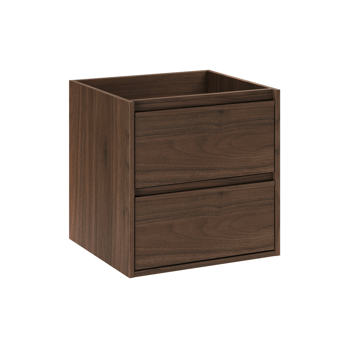 Meuble simple vasque encastrée 50cm Edmé Bois foncé - vue 2