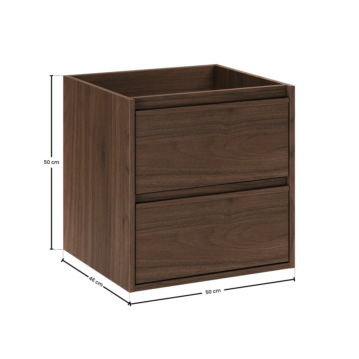 Meuble sous-vasque 50cm Edmé Bois foncé - vue 6