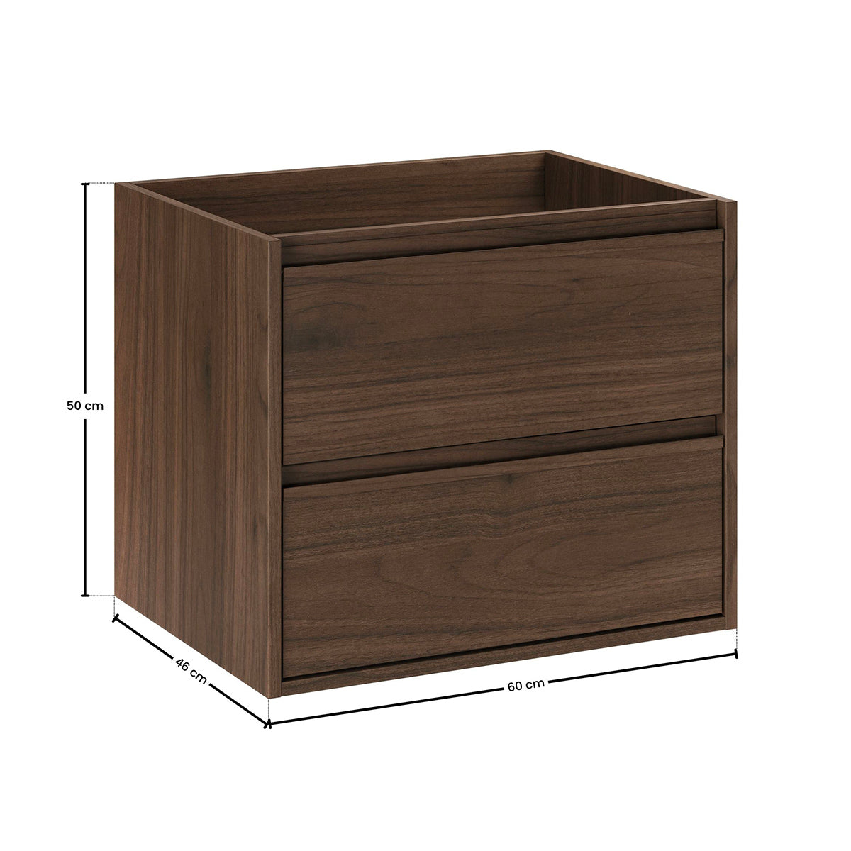 Meuble sous-vasque 60cm Edmé Bois foncé - vue 8