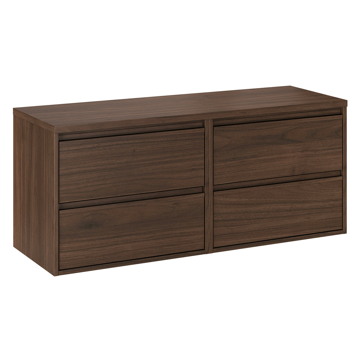 Meuble sous-vasque 120cm plan de toilette Edmé Bois foncé