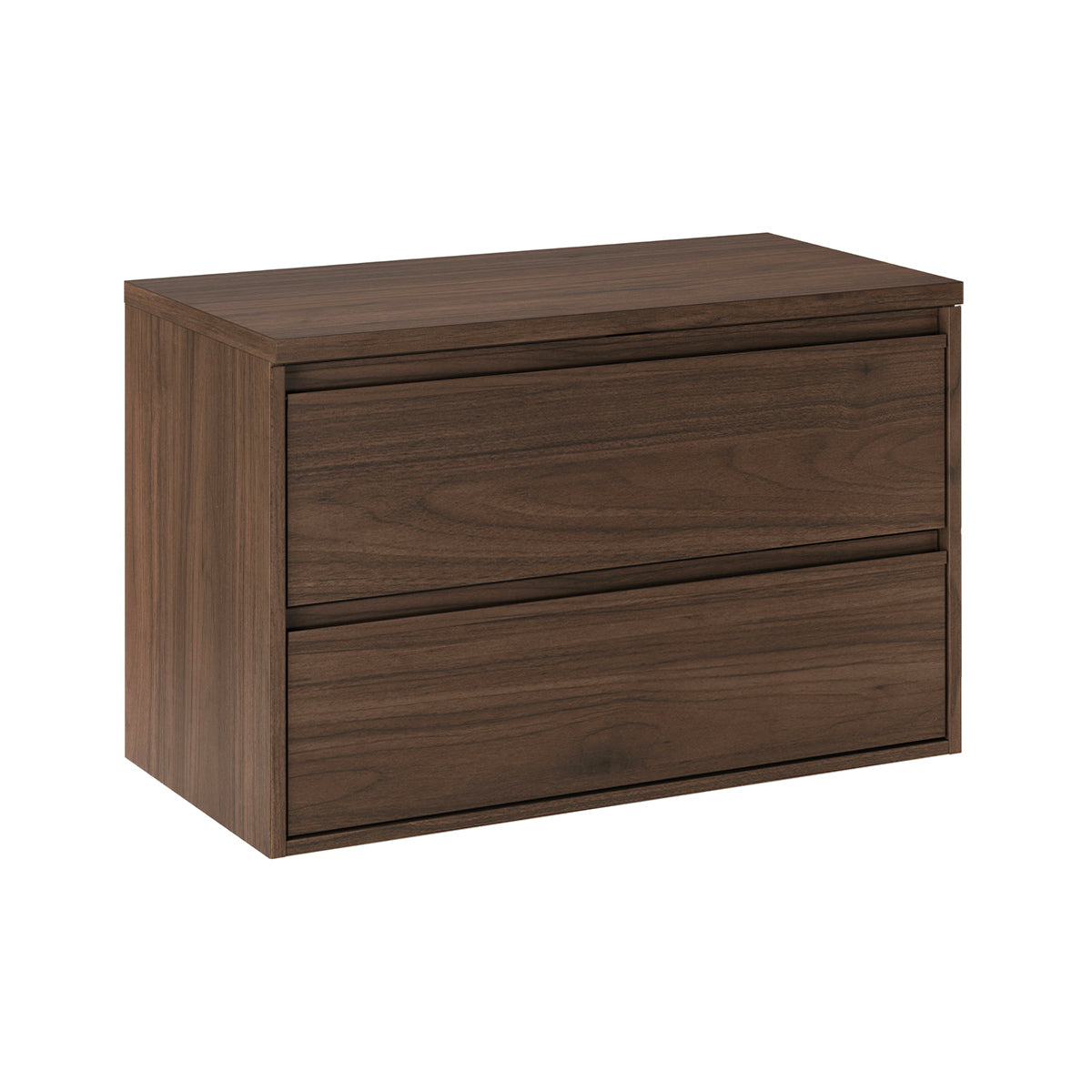 Meuble sous-vasque 80cm plan de toilette Edmé Bois foncé