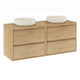 Meuble double vasque 120cm Edmé Bois