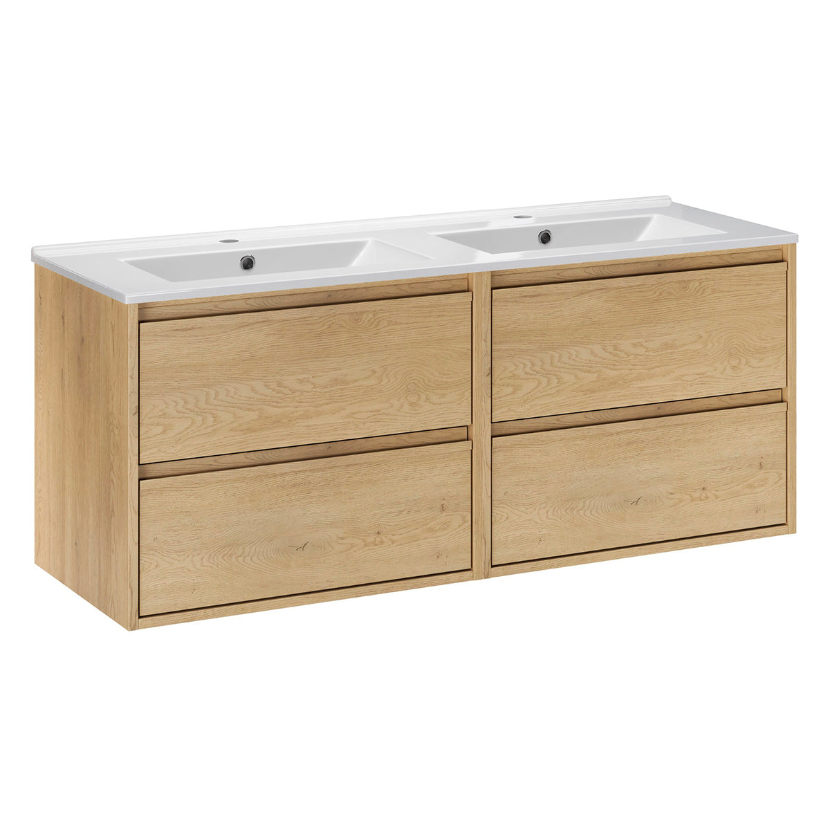 Meuble double vasque encastrée 120cm Edmé Bois