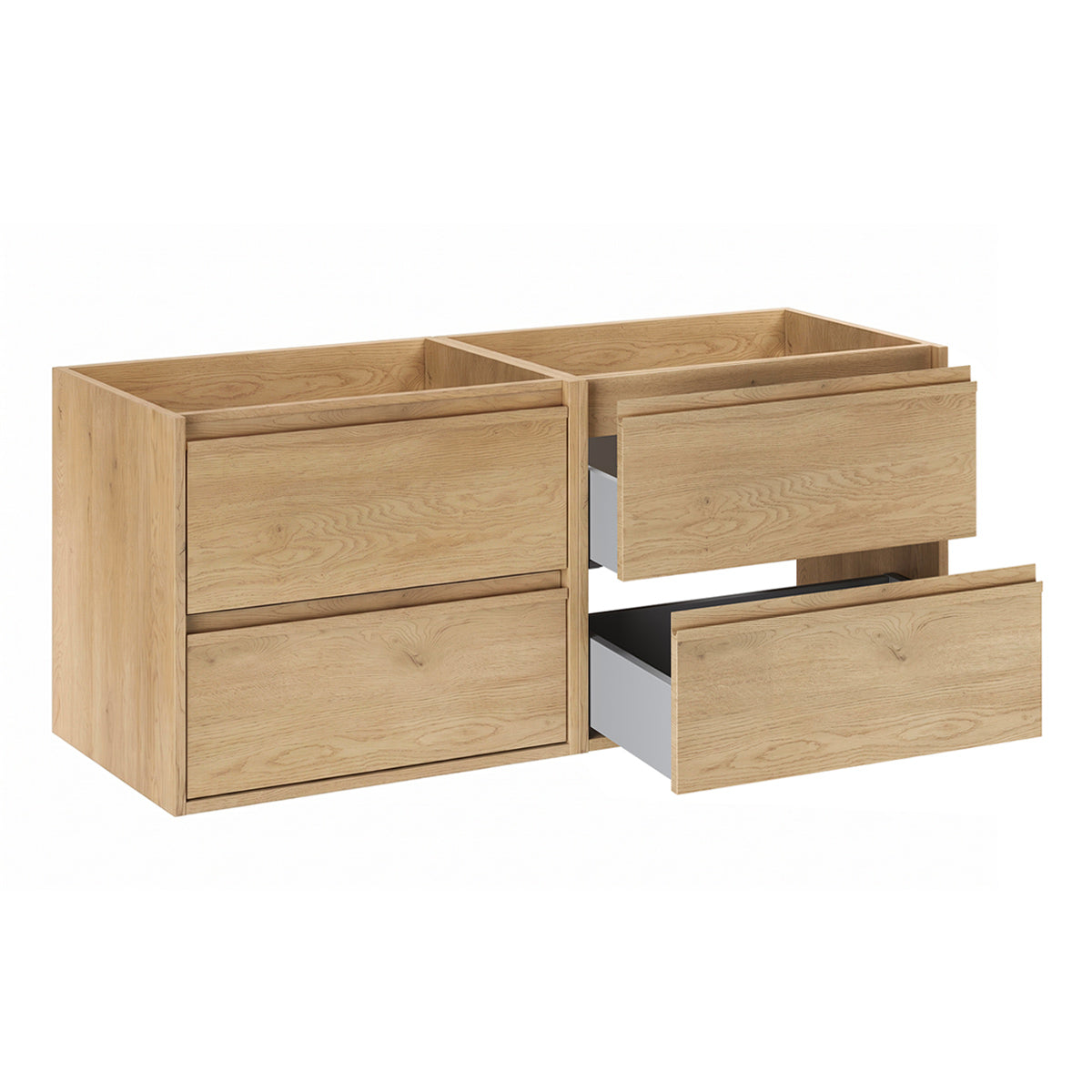 Ensemble meuble sous-vasque 120cm et armoires miroir Edmé Bois - vue 3