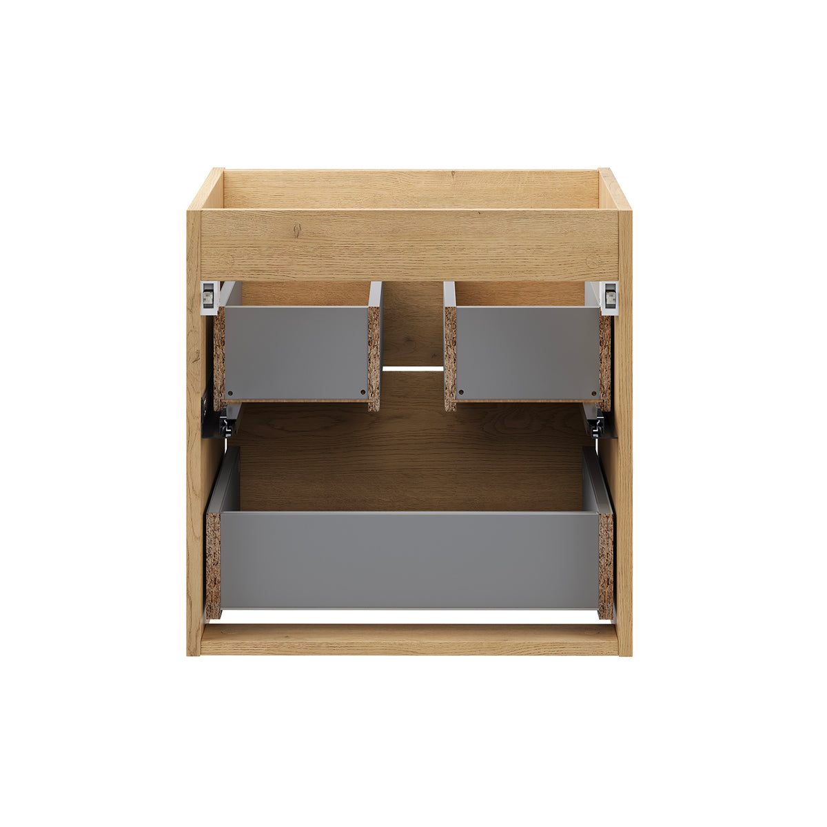 Ensemble meuble simple vasque encastrée 50cm et colonne Edmé Bois - vue 5