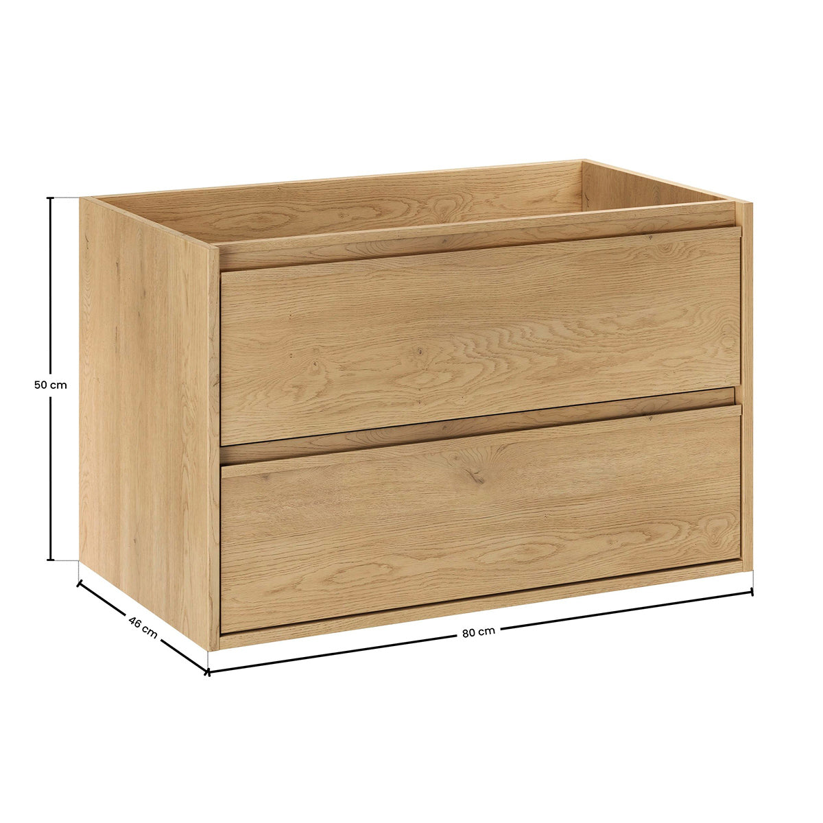 Meuble sous-vasque 80cm Edmé Bois - vue 6