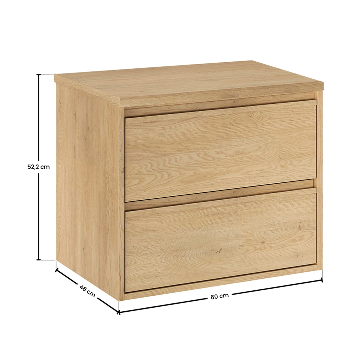 Ensemble meuble sous-vasque 60cm et colonne Edmé Bois - vue 8