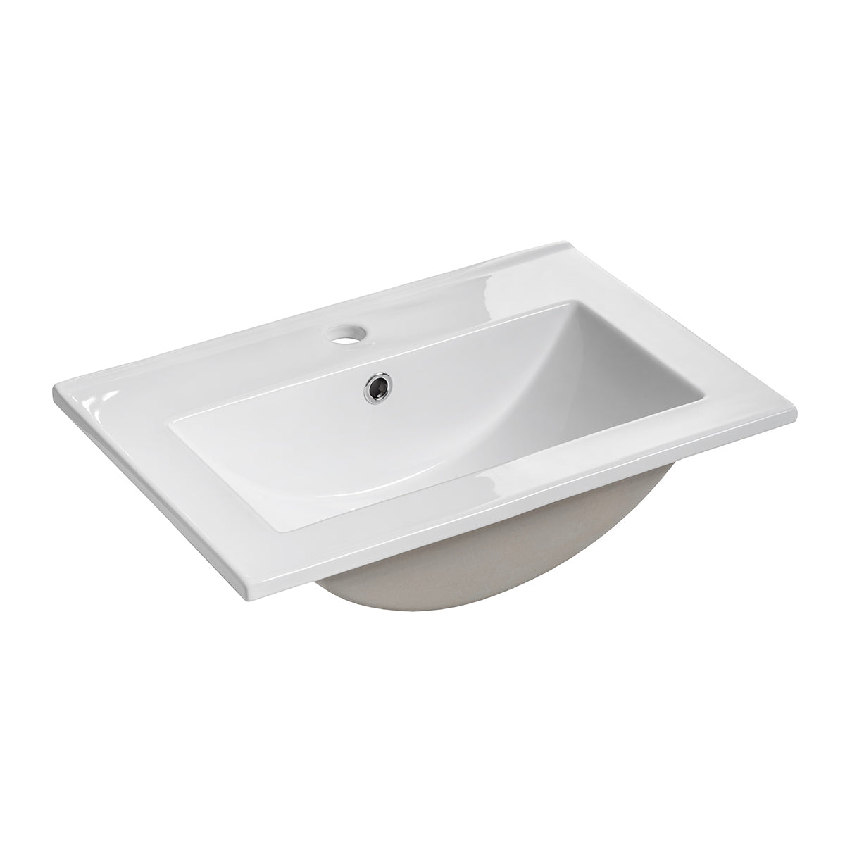 Meuble simple vasque encastrée 50cm Edmé Bois foncé - vue 5