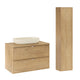 Ensemble meuble simple vasque 80cm et colonne Elias Bois