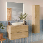 Ensemble meuble simple vasque 80cm et colonne Elias Bois