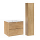 Ensemble meuble simple vasque encastrée 60cm et colonne Elias Bois
