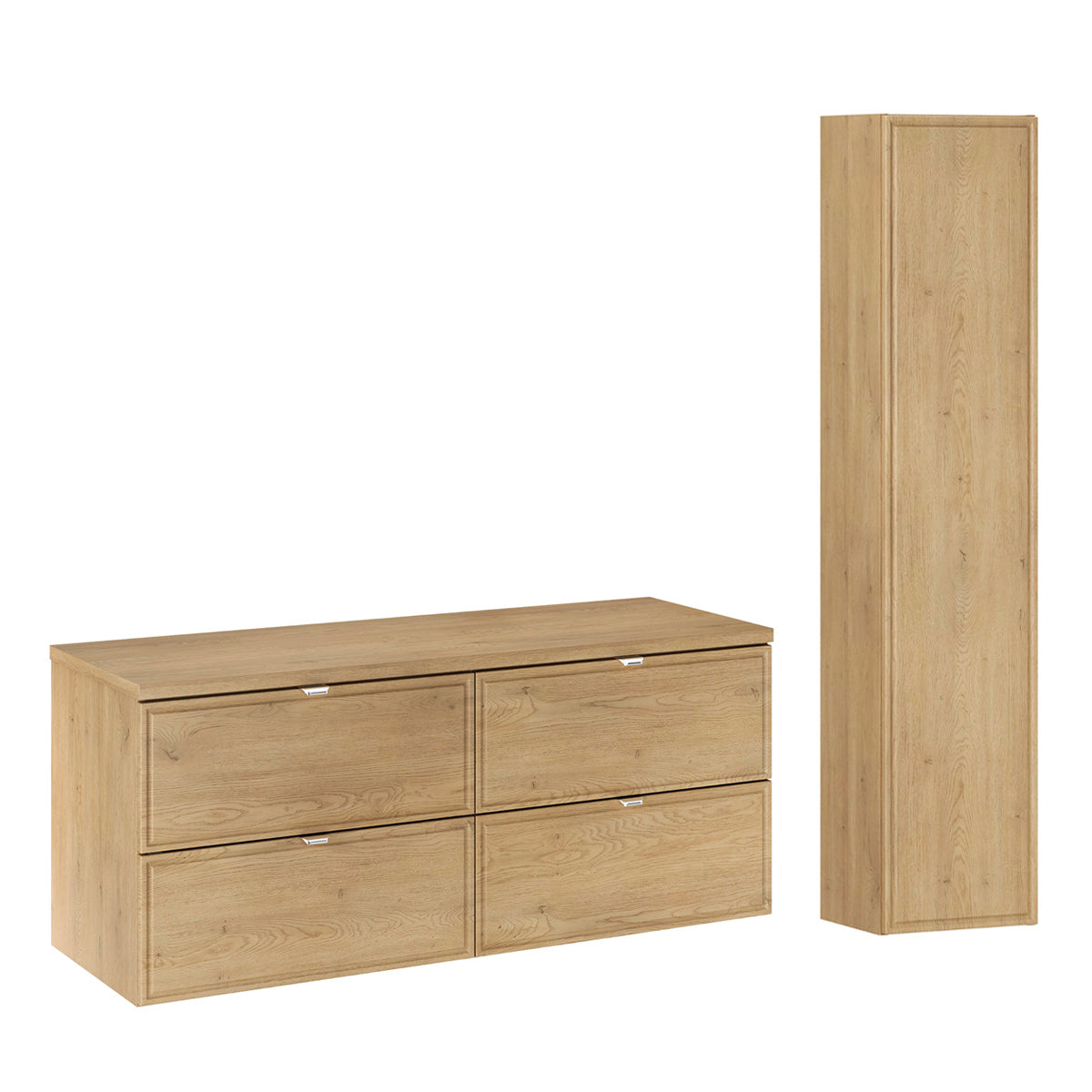 Ensemble meuble sous-vasque 120cm et colonne Elias Bois