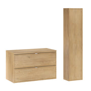 Ensemble meuble sous-vasque 80cm et colonne Elias Bois