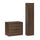Ensemble meuble sous-vasque 60cm et colonne Elias Bois foncé