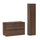 Ensemble meuble sous-vasque 80cm et colonne Elias Bois foncé