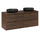 Meuble double vasque 120cm Elias Bois foncé