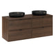 Meuble double vasque 120cm Elias Bois foncé